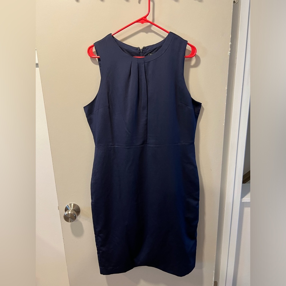 Size 14 Banana Republic navy sheath dress.